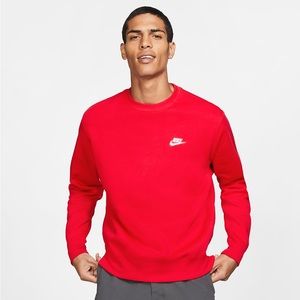 Red Nike Sportswear Club Fleece